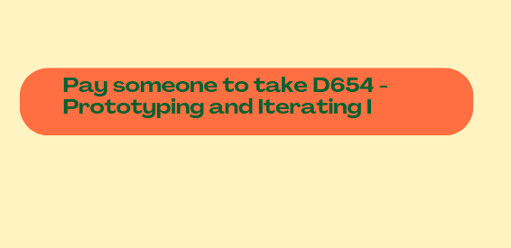 Pay someone to take D654 – Prototyping and Iterating I